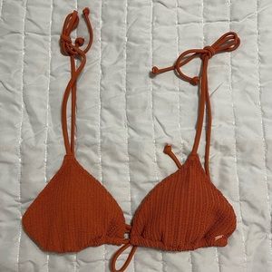 Brand New W/O Tags VS PINK Orange Triangle Bikini Top